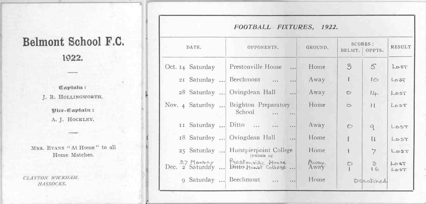 Football fixtures